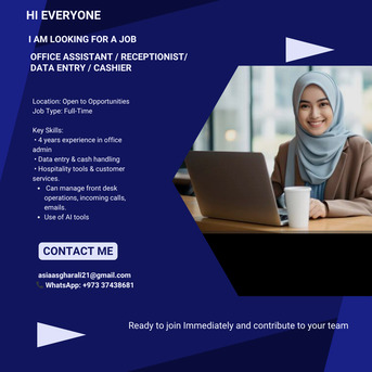 Manama, Job Seekers, I Am Looking For A Job