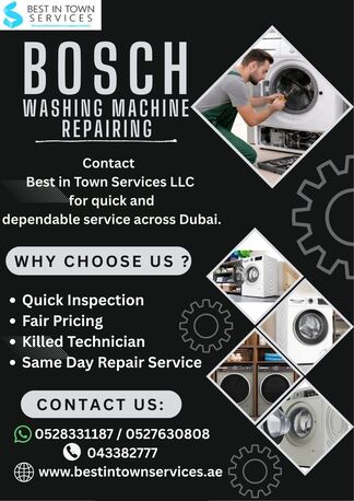 Dubai, Appliance Repair, BOSCH WASHING MACHINE REPAIRING SERVICE DUBAI