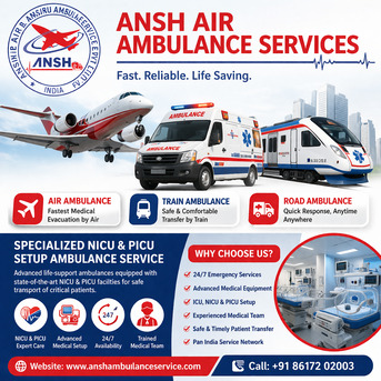 Mumbai, Health, 24?7 Air Ambulance Services In Guwahati | Ansh Air Ambulance Service