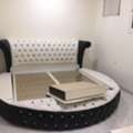 SAR 2300,  Full Bedroom Set For Sale (King Size Cot, 2side Tables, Dressing Table,Wardrobe, Chester)
