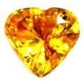 USD 1339,  1.19 Cts. Heart Cut Orange Sapphires For Sale At GemsNY