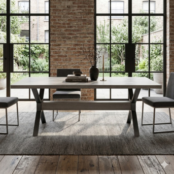 Noida, Wholesale Products, Modern Corona Dining Table 6 Seater Wooden Metal