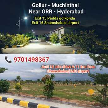 Hyderabad, Residential Plots, INR 28999,  280 Sq. Yard,  Plots For Sale In Gollor Muchinthal Near Shamshabad Airport 9701498367