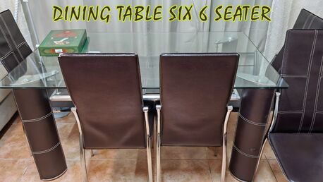Al Faisaliyah, Furniture, SAR 350,  6 (Six) Seater DINING TABLE Excellent Condition For Sell