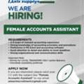Female Accounts Assistant Vacancy
