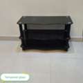 SAR 200,  Black Tempered Glass TV Trolley