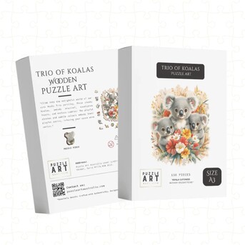 Sydney, Toys & Games, AUD 55,  Trio Of Koalas ~ Decorative Wooden Puzzle