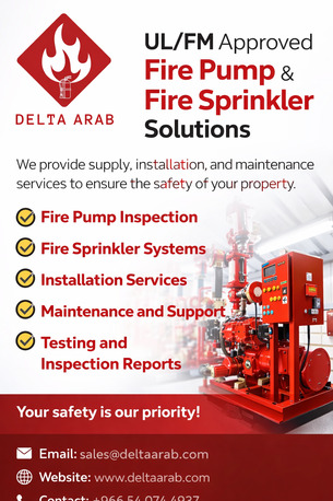 Dammam, Technical, Fire Pump & Fire Sprinkler, Supply, Installation & Maintenance Services In Dammam
