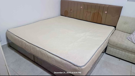 Al Wizarat, Furniture, SAR 250,  A King Size Bed With Spring Mattress