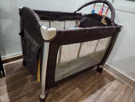 Riyadh, Baby & Kid Stuff, SAR 175,  Giggles Baby Travel Cot / Playpen + Carry Bag + Toy Bar