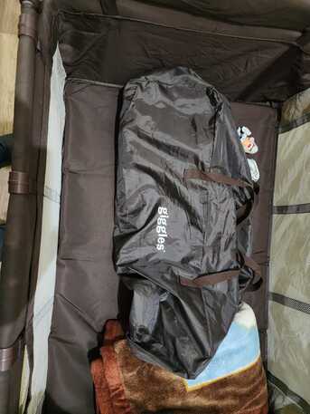 Riyadh, Baby & Kid Stuff, SAR 175,  Giggles Baby Travel Cot / Playpen + Carry Bag + Toy Bar