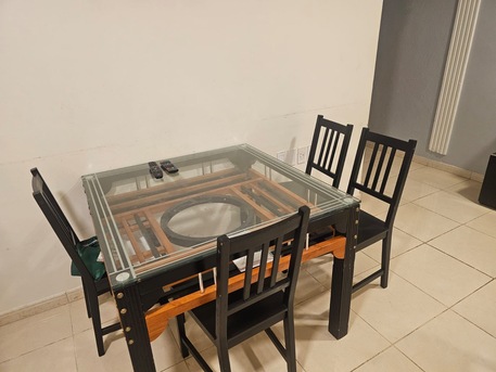 Dammam, Furniture, SAR 450,  Dining Table With 4 Chairs For Sale