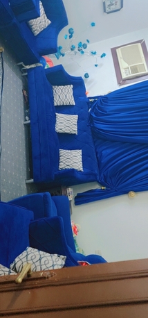 Al Murabba, Furniture, SAR 400,  6seater Blue Sofa Set For Sale