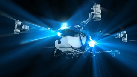 New York, Automotive, Advanced Black Betty Agricultural Drone With Real-Time Flow Monitoring