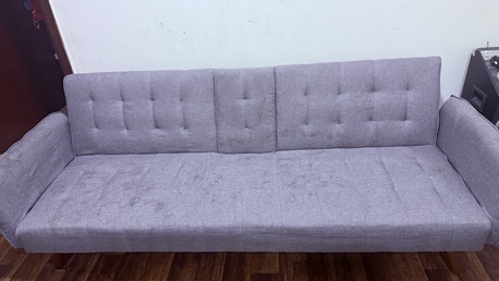 Al Jubail Al Balad, Furniture, SAR 475,  Sofa Bed Convertible Fabric Grey