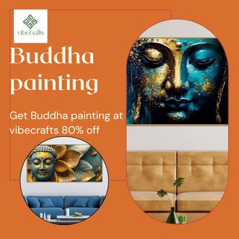 Noida, Household Items, INR 2600,  Buddha Painting &ndash; Bring Peace And Elegance With Vibecrafts