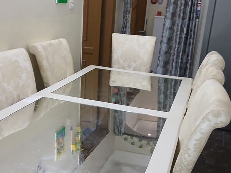 Al Naseem, Furniture, SAR 400,  Dinner Table/dining Table Best Price Glass On Top With 7 Chairs