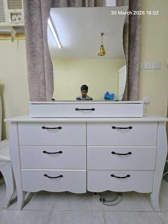 Riyadh, Furniture, SAR 1700,  Branded Complete Bedroom Set &ndash; Master Bed, Matress, Wardrobe, Dressing Table & Side Table