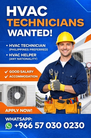 Riyadh, Jobs, HVAC Maintenance Startup Hiring &ndash; Medina