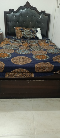 Jubail, Furniture, SAR 400,  Selling A Wooden Bed With Mattress