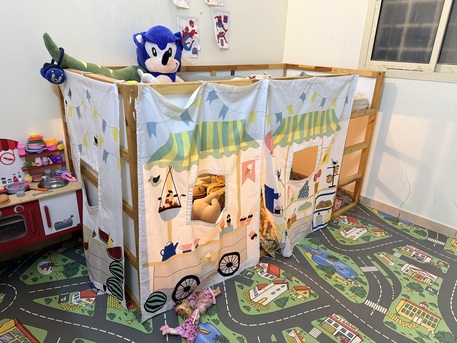 Riyadh, Furniture, SAR 450,  Ikea Clean Wooden Bunk Bed. Kura Name Of Sofa On IKEA