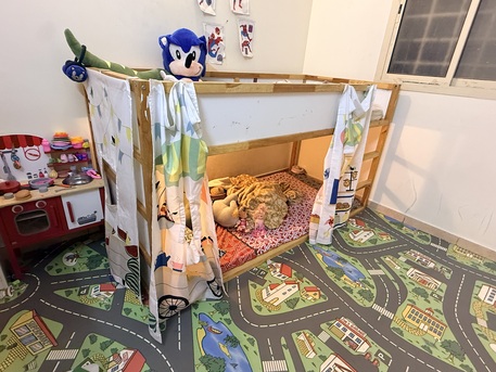 Riyadh, Furniture, SAR 450,  Ikea Clean Wooden Bunk Bed. Kura Name Of Sofa On IKEA