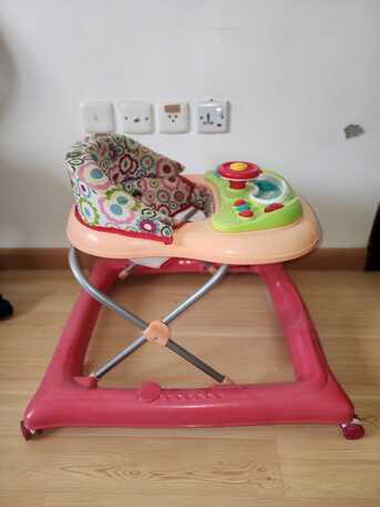 Riyadh, Baby & Kid Stuff, SAR 75,  Juniors Baby Walker With Activity Tray (Adjustable) &mdash; Very Good Condition &mdash;