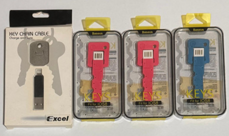 Jubail, Electronics, SAR 20,  Iphone Keychain Lightning Charging Cable (Baseus + Excel) &ndash; Portable Mini Cable