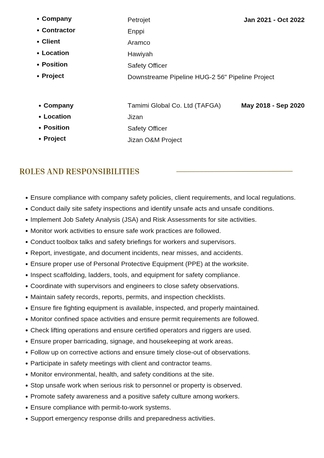 Riyadh, Job Seekers, Safety Officer