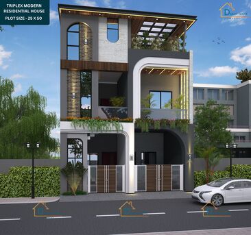 Indore, Interior Design, Three Floors Of Bold Style, Elevation Redefined In Indore