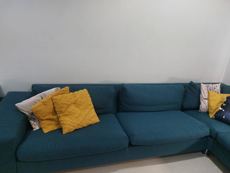 Riyadh, Furniture, SAR 300,  Corner Sofa For Sale &ndash; In Good Condition. Clean, Comfortable, And Well-maintained. Suitabl