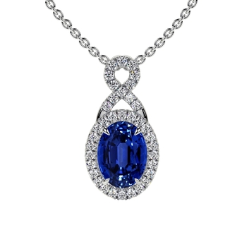 New York, Jewelry, USD 5895,  Shop 1.82cttw Blue Sapphire Necklaces For Women At GemsNY