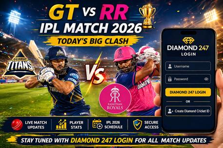 New Delhi, Business, Diamond 247 Login Guide For GT Vs RR IPL 2026 Match &ndash; Teams, Timing & Insights