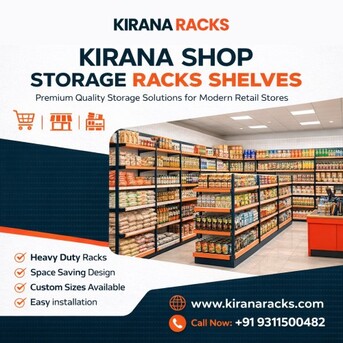 Faridabad, Business, Affordable Kirana Shop Storage Racks Shelves - Kirana Racks