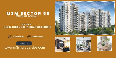 Gurgaon, Real Estate For Sale, 2 BR,  M3M Sector 58 Gurugram &ndash; Comfort Meets Convenience