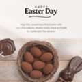 INR 1499,  Easter Delight: Gift Dark Chocolate Almonds In A Premium Hamper Basket