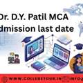 Dr. D.Y. Patil MCA Admission Last Date
