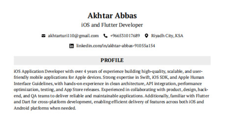 Riyadh, Job Seekers, IOS Developer, Mobile App Developer, Flutter Developer
