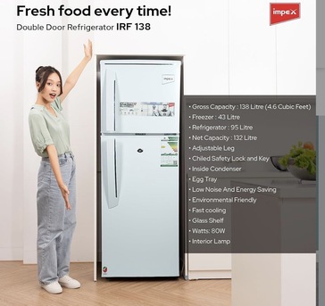 Olaya, Household Items, SAR 450,  Impex 138 Liter Refrigerator (1.5 Used) - Warranty Upto October 26