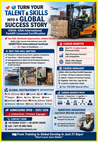 Ajman, Education, BUILD YOUR CAREER FORKLIFT OPERATOR, FROM SKILL TO YOUR SUCCESS