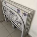SAR 150,  Single Cot With Mattress &ndash; Foldable, Space Saving, Excellent Condition (Final Exit Sale)