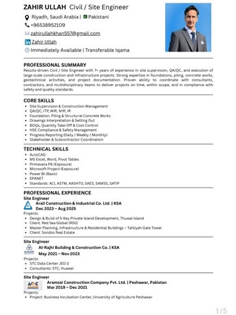 Al Shemaysi, Job Seekers, Civil Engineer Seeking Job In KSA