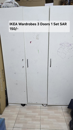 Al Khobar Al Shamalia, Furniture, SAR 150,  IKEA 3 Door Wardrobe White