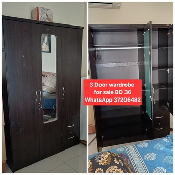 Manama, Furniture, BHD 36,  ✅️3 Door Wardrobe 4 Sale In Good Condition With Delivery