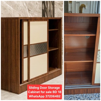 Manama, Furniture, BHD 18,  ✅️ Sliding Door Storage Cabinet 4 Sale In Good Condition With Delivery