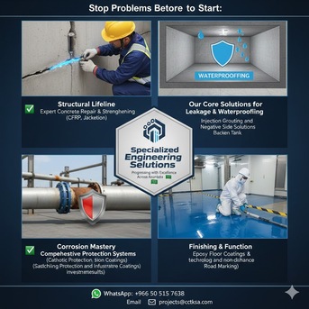 Khobar, Construction, Waterproofing EXPERTS Testing COATING Concrete Repair Leakage Control EXPERT✅ 0505157638.