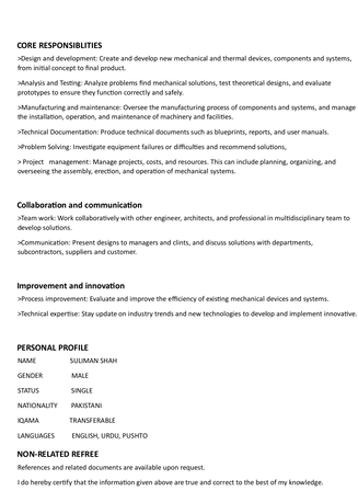 Riyadh, Job Seekers, Mechanical Engineer