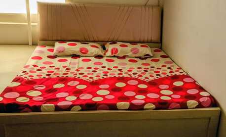 Khobar, Furniture, SAR 100,  Double Bed With Mattress With Cupboard Top Urgently