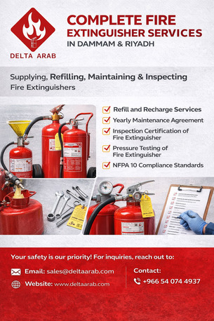 Dammam, Technical, Fire Extinguisher, Refilling & Maintenance Services In Dammam