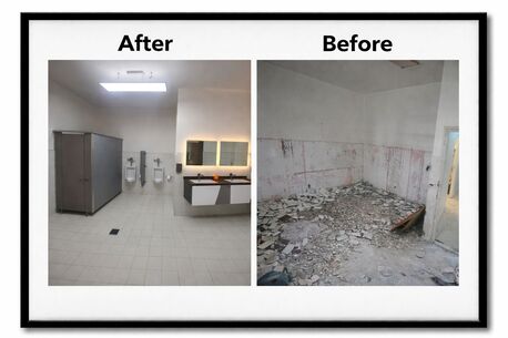 Riyadh, Construction, Full Bathroom Renovation Including Demolition, New Electrical And Plumbing Systems, And Hi